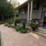 Front walk with pavers