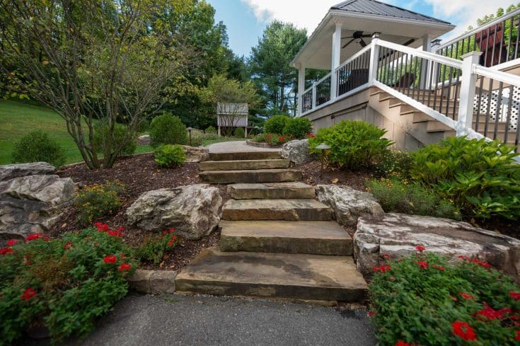 Patio with Hardscaping and Landscaping in Hopewell, PA